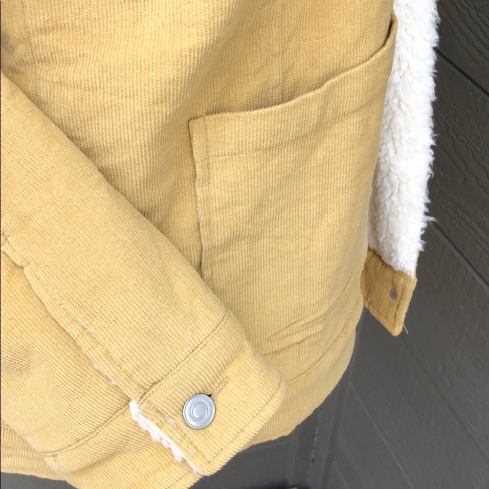 Paper Crane Corduroy Faux Fur Lined Jacket - Picture 6 of 7